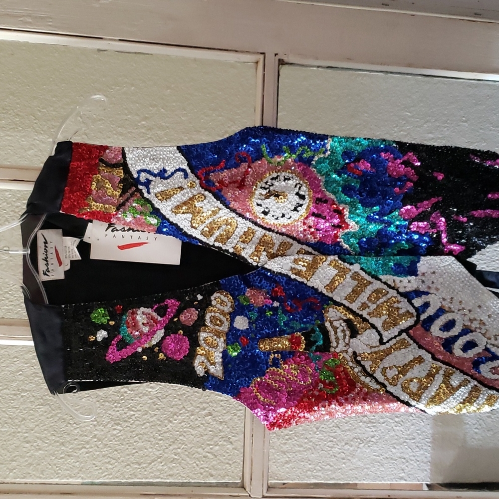 Sequined 2000 Millennium vest,